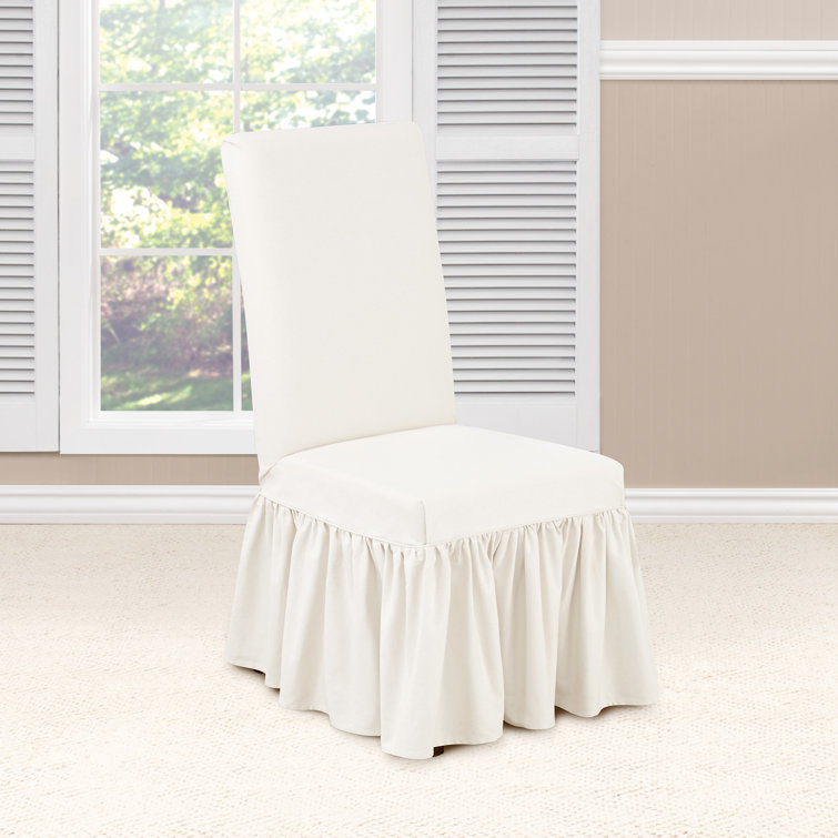 Sure Fit Essential Twill Box Cushion Dining Chair Slipcover & Reviews Wayfair